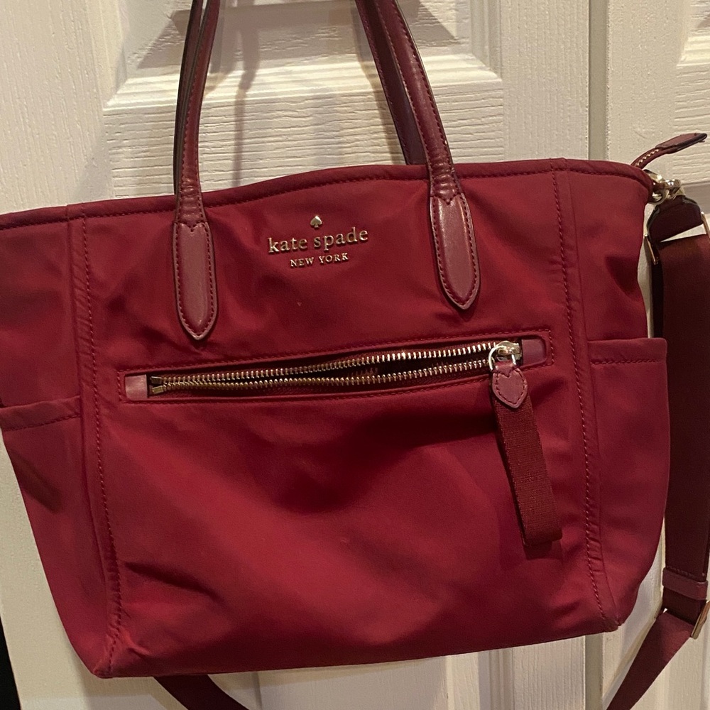 Kate Spade Burgundy Tote Bag